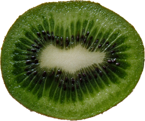 Green cutted kiwi PNG image-4040